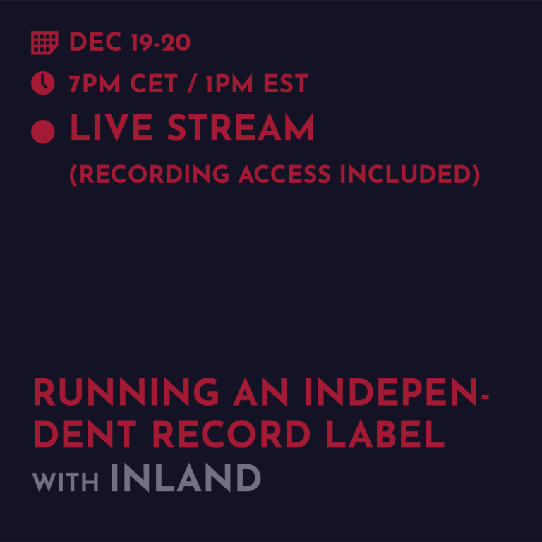 Recording Inland/Ed Davenport Running an independent record label