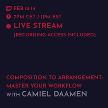 Load image into Gallery viewer, Recording - Camiel Daamen: From Composition to Arrangement, Master Your Workflow
